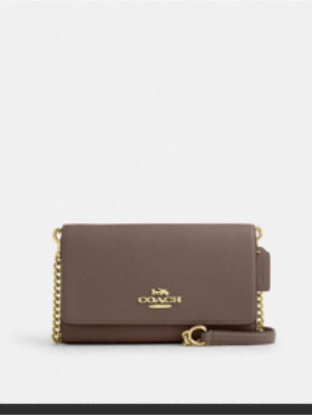 New Coach Clutch Crossbody Bag (Dark Stone)